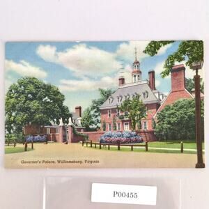 Governor's Palace Williamsburg Virginia 1940s Linen Postcard VA PC 1950